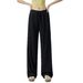Aria Basics European And American Style Lazy Fit Sports Fitness Yoga Wide Leg Loose Straight Floor-Length Slimming Casual Pants For_ecoleips.com