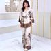 Women's Clothing Spring Women's Elegant Two-Piece Set Sexy Print Style Outerwear Top With Skirt Long Sleeve For Formal & Casual_ecoleips.com