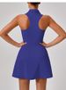 K New Tight Fitting Slimming High Waisted Sports Dress For Women's Running, Golf, Tennis, Fitness Wear, Lapel Dress_ecoleips.com