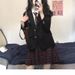 girl Japanese College Style JK School Uniform Authentic Full Set Autumn Winter Black Suit Student Jacket For Women_ecoleips.com