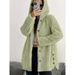 Stylish Unisex Hooded Button-Up Cardigan - Soft Polyester Blend Long Sleeve Casual Outerwear For Men & Women_ecoleips.com