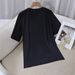 Women's Casual Round Neck Short Sleeve T-Shirt Multi-Color American Style Simple Fashionable Sports Top Solid Printed Loose Fit_ecoleips.com