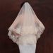 Champagne Colored Wedding Veil Single Layer Lace Trim Korean Style 1.35 X 1.1 Meters Accessory for Wedding Dresses_ecoleips.com