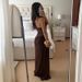 Women's Clothing Sexy Strapless Slim Sheer Mesh Corset Lace Bodycon Dress – Sexy Sleeveless Mermaid Dress For Women (S-L, Brown/Burgundy/Black)_ecoleips.com