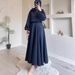 Women's Floral Dubai Lantern Sleeve Loose Dress Caramel Color Middle East Style Two Piece Skirt Set Autumn Collection_ecoleips.com