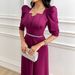 Elegant Long Dress For Women, Fashionable, Waist-Cinching And Slimming Pleated Short-Sleeved Dress_ecoleips.com