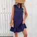 Women's Sleeveless Ruffled A-Line Vest Dress Casual Day Out Spring Summer New American Style Clothing_ecoleips.com