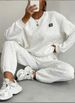 Aria Basics 2024 Autumn/Winter European American Cross-Border Women's Jacquard Long-Sleeve Sweatshirt Pants Set Japanese And_ecoleips.com