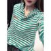 Spring/Summer Collection: Large-Sized Women's Clothing For Mothers Long-Sleeved, Hooded, Striped, Casual, Loose-Fittin_ecoleips.com