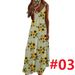 2020wish Cross-border Summer European And American Women's Slim Fit Long Floral Strap Dress For Women_ecoleips.com