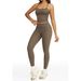 European And American Style Tight Brushed Yoga Quick-Dry Fitness Clothing Winter Outdoor Running Sports Set For Women_ecoleips.com