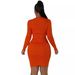 Women's Clothing Fashion Wool Round Neck Knitted Slim Dress_ecoleips.com