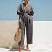 Women's Summer Wide-Leg Jumpsuit With Puff Sleeves, Vacation Wrap Waist Flowy Romper_ecoleips.com