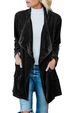 Women's Clothing Coats Casual Gold Velvet Long Windbreaker Women_ecoleips.com