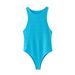 Summer New Arrival Women's Sexy Tight Fitting Bodysuit Sleeveless Jumpsuit Trendy European American Style_ecoleips.com