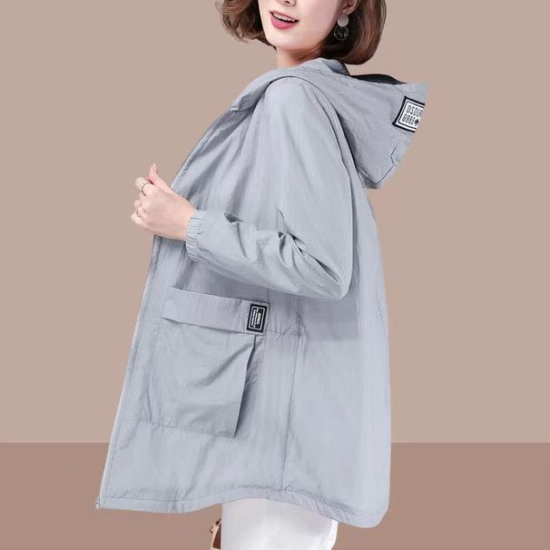 New Medium And Long Sunscreen Clothes Korean Version Loose Large Size Jacket Women's Spring And Summer Thin UV Protection Sunscreen Clothes_ecoleips.com