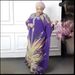 2025 Ethnic Digital Print Muslim Abaya Women's Dress Set_ecoleips.com