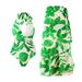 Women's Clothing European And American Style One Piece Swimsuit For Women Slimming Retro Style Green Printed Swimsuit Set With Chiffon Long Skirt_ecoleips.com