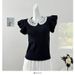 Women's Clothing Lace Trimmed Round Neck Flying Sleeve Sweater For Summer, New Style, Sweet And Youthful Temperament, Versatile Short Sleeved Top_ecoleips.com