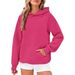 25 Autumn/Winter Women's Fashion Striped Hooded Loose-Fitting Long-Sleeved Sweatshirt_ecoleips.com
