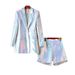 Women's Clothing Spring And Autumn Sequined Mid Length Tops Shorts_ecoleips.com