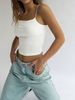 Women's Clothing Solid Color Spaghetti Straps Flat Tube Top Ice Silk Suspenders Slim Hot Girl Short Versatile Vest_ecoleips.com