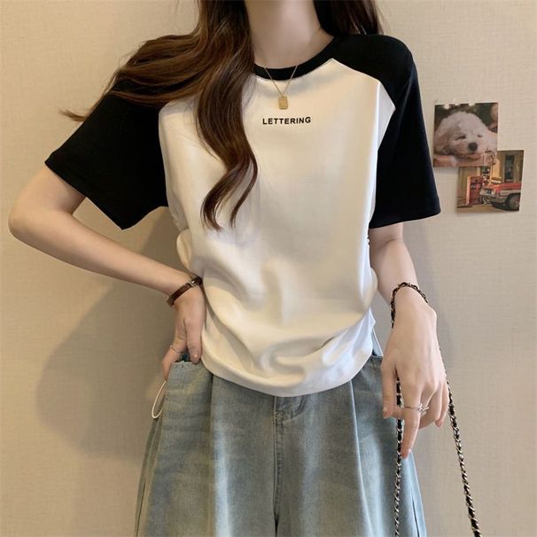 Plus-size Drawstring Niche Short-sleeve T-shirt For Women, 2025 Summer New Style, Loose And Slimming Design, Short_ecoleips.com