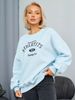 Women's Clothing New Long Sleeved Round Neck Sweater Fashion Pin Design Letter Printing Loose Top Trend_ecoleips.com
