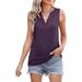2026 Summer Trendy Women's Loose-Fitting Sleeveless V-Neck T-Shirt For Casual Wear_ecoleips.com
