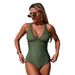 Women's European American Style One Piece Swimsuit Mesh Nylon Patchwork Regular Fit Summer Sexy Style Vacation Swimsuit_ecoleips.com