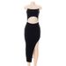 Color Blocked Hollowed out Ribbed Dress Sexy Slim Fit Side Opening New Summer European And American Women's Clothing Wholesale Cross Border Suspender_ecoleips.com