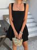 Women's Clothing Women's Elegant Solid Color Sleeveless Suspender Dress Short Style For Formal & Casual For Women_ecoleips.com