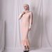 SD025 Autumn/Winter New French Style Women's European And American Style, Waist-Cinching Sweater Dress, V-Neck Long_ecoleips.com