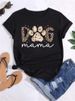 European And American Cross-border Foreign Trade Women's Clothing, Fun Letter Print Round-neck Short-sleeve T-shirt Top_ecoleips.com