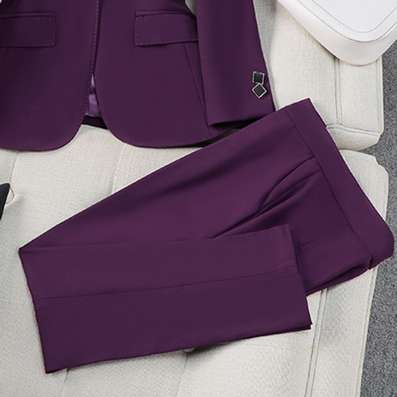 Premium Women's Purple Suit Set – Elegant Business Formal Wear For Office & Professional Events_ecoleips.com