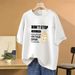 Women's Summer Short Sleeve T-Shirt Loose Mid-Length plus Size Top Fashionable Versatile New Style_ecoleips.com