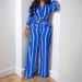 Spring Women's Clothing Striped Lapel Shirt And Trousers Set Casual Simple Clothing_ecoleips.com