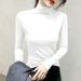 Derong Women's Underwear Top For Autumn/Winter 2026: A Stylish Long-Sleeved, Fleece-Lined Top With A Fitted Semi-High Co_ecoleips.com