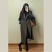 vintage royal style long coat for women autumn winter oversized lapel lantern sve wool blend trench coat (s2xl)_ecoleips.com