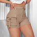 AC838 European And American Foreign Trade Cross-border New Model 2025 Casual Women's High-waisted Buttoned Street_ecoleips.com