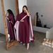 Women's Clothing Robe Satin Dress With Shawl Robe 2 Pieces_ecoleips.com