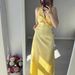 Ins Style Hot Selling New Fashionable And Sexy V-Neck Strap Backless Long Skirt Slim Satin Dress_ecoleips.com
