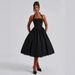 Elegant Tulle A-Line Off-Shoulder Bow Tie Party Dress For Women Comfortable Elastic Waistband Soft & Lightweight Tulle Fabric_ecoleips.com