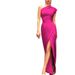 Verve 2025 New Women's Fashion One-Shoulder High-Waist Front-Slit Elegant Dress Gown_ecoleips.com
