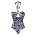 Women's Clothing One Piece Swimsuit Halter Neck Hollow Ethnic Style Printed Swimsuit Suit_ecoleips.com