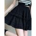 Lace Cake Skirt Women's Spring And Summer New Style Skirt College Style White Short Skirt Age Reducing High Waist Temperament Elegant Skirt_ecoleips.com