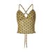 Vintage-Inspired Polka Dot Halter Neck Cami Top For Women - Stretchy Smocked Bust & V-Neck Design For A Flattering Fit_ecoleips.com