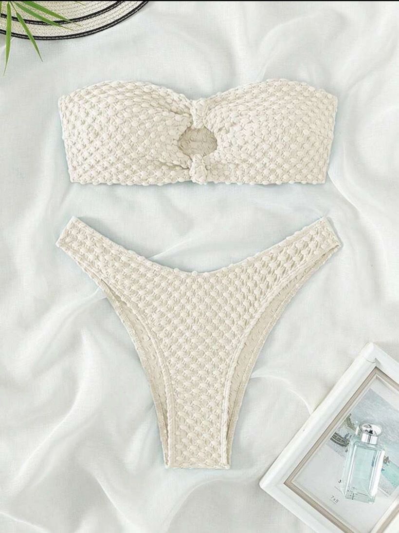 Women's Sexy Two Piece Swimsuit New Style Bikini Special Fabric for Summer Beachwear Size 4 to 16_ecoleips.com