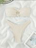 Women's Sexy Two Piece Swimsuit New Style Bikini Special Fabric for Summer Beachwear Size 4 to 16_ecoleips.com