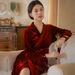 Voya Wedding Robe For Women, Bride Bridesmaid, Long Velvet Robe, Spring And Autumn Wedding, Newlywed Red Pajamas_ecoleips.com